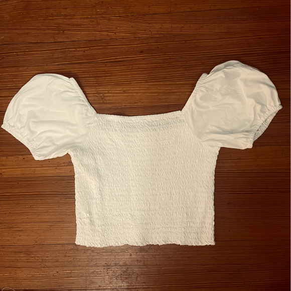 Crop white elastic top - Picture 3 of 5